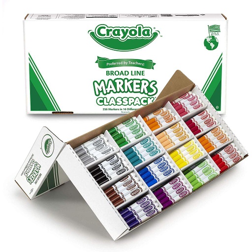 [588201 BIN] Crayola® Broad Line Markers Classpack — 256 ct, 16 Colors