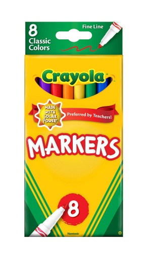 [587709 BIN] Crayola 8ct Classic Fine Line Markers