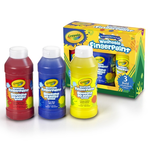 [551310 BIN] Bold Colors 8 oz. Washable Fingerpaint 3 Count