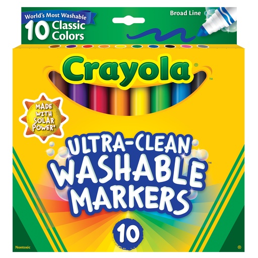 [587851 BIN] Classic Colors Ultra-Clean Broad Line Markers Pack of 10