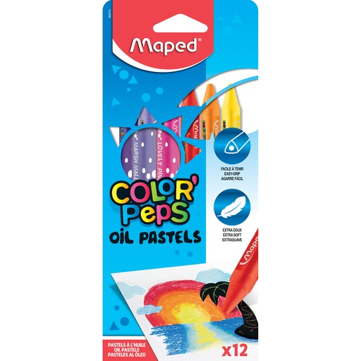 [864010 MAP] Color'Peps Triangular Oil Pastels Pack of 12