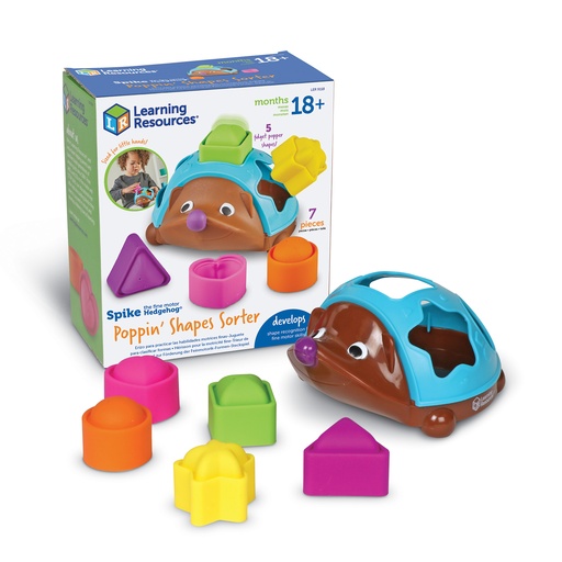 [9118 LER] Spike the Fine Motor Hedgehog Poppin' Shapes Sorter