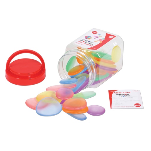 [13228 CTU] Transparent Junior Rainbow Pebbles® Mini Jar Set of 36