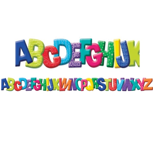 [845621 EU] Color My World ABC Extra Wide Die Cut Deco Trim® 37 Feet