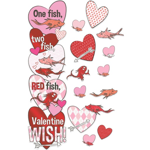 [849330 EU] Dr. Seuss™ One Fish, Two Fish Valentine's Day Wish All-In-One Door Decor Kit
