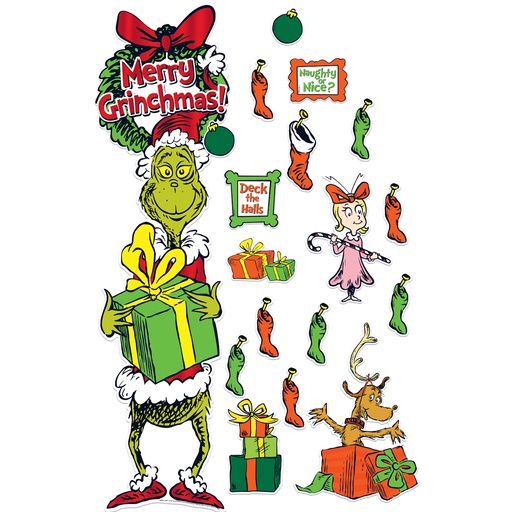 [849331 EU] Dr. Seuss™ The Grinch All-In-One Door Decor Kit