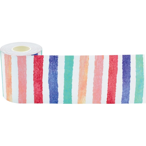 [8927 TCR] Watercolor Stripes Straight Rolled Border Trim