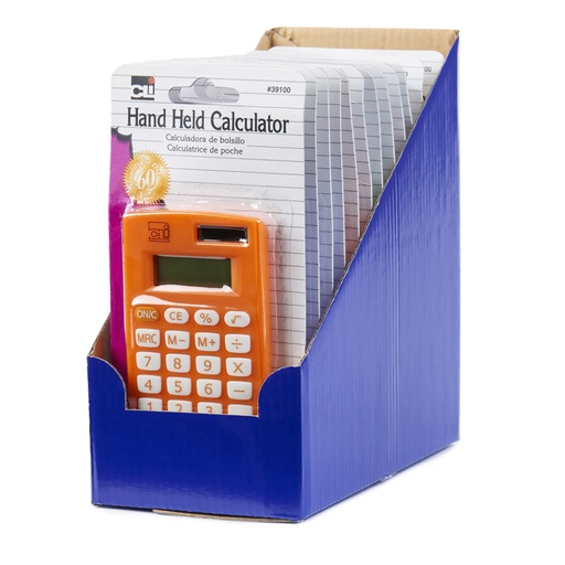 [39100ST CLI] Charles Leonard® Handheld Calculator, 8‑Digit, Dual Power (Pack of 12)