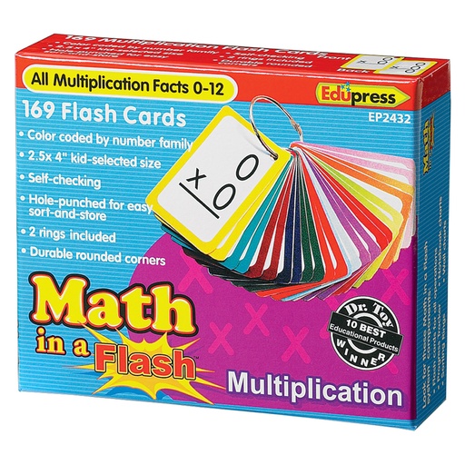 [2432 EP] Math in a Flash™ Color-Coded Multiplication Flash Cards
