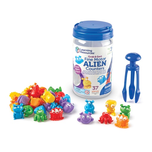 [1061 LER] Grab & Sort Fine Motor Alien Counters