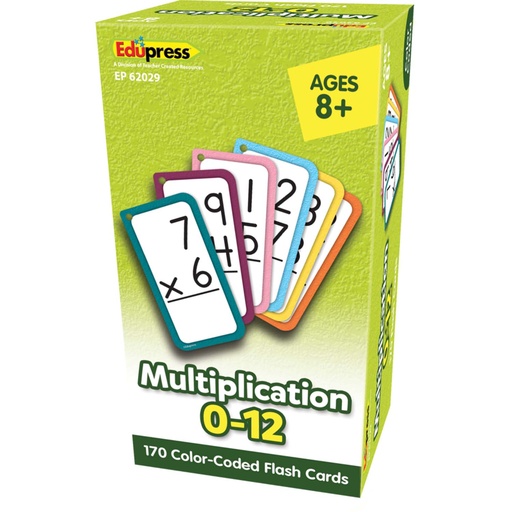 [62029 TCR] Edupress™ Multiplication Flash Cards - All Facts 0-12 — Math Flash Cards