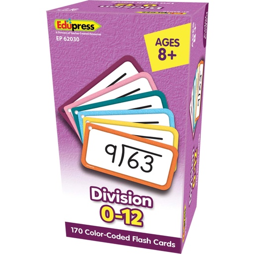 [62030 TCR] Edupress™ Division Flash Cards - All Facts 0-12 — Math Flash Cards