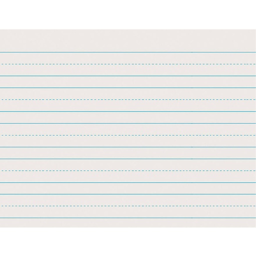 [2631 PAC] 11" x 8 1/2" Skip-A-Line 1" x 1/2" x 1/2" Ruled Long Newsprint Handwriting Paper 500 Sheets