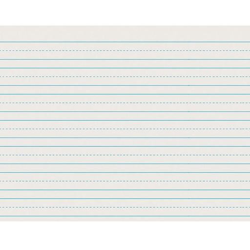 [2635 PAC] 11" x 8 1/2" Skip-A-Line 3/4" x 3/8" x 3/8" Ruled Long Newsprint Handwriting Paper 500 Sheets