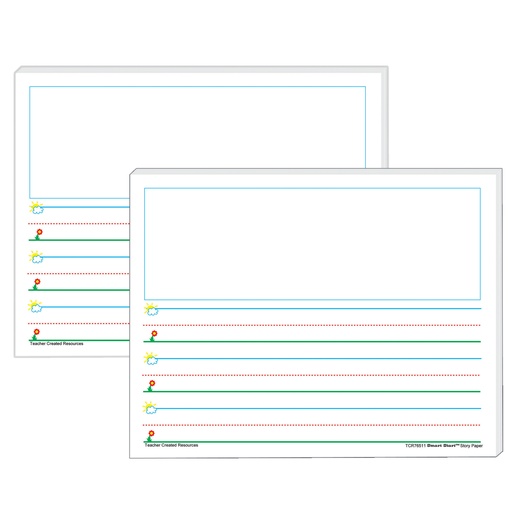 [76511-2 TCR] Smart Start K-1 Story Paper: 100 Sheets Per Pack 2 Packs