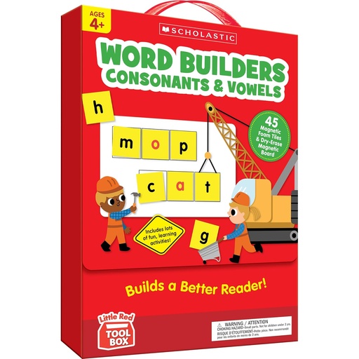 [156048 SC] Little Red Tool Box: Word Builders Phonics Tiles: Consonants & Vowels