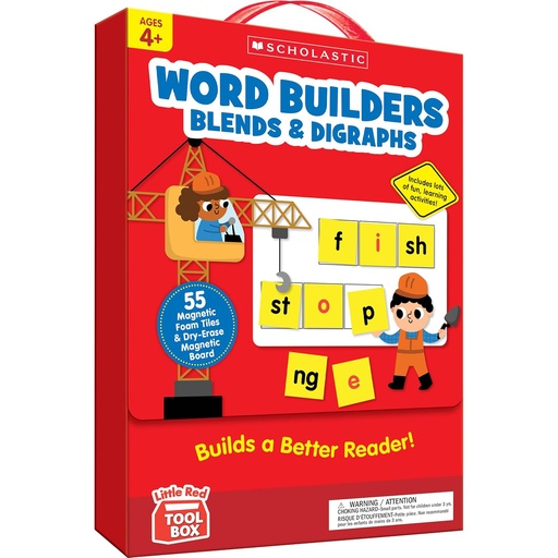 [156109 SC] Little Red Tool Box: Word Builders Phonics Tiles: Blends, Digraphs & More