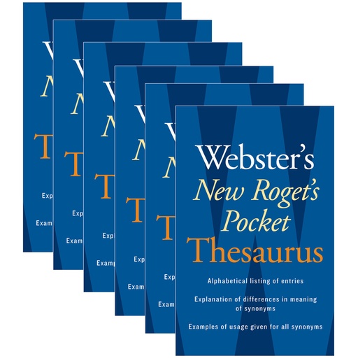 [953202-6 IG] Webster's New Roget's Pocket Thesaurus 6ct