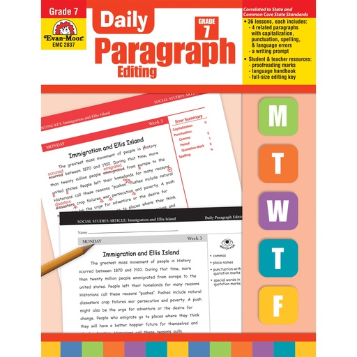 [2837 EMC] Daily Paragraph Editing Book Grade 7