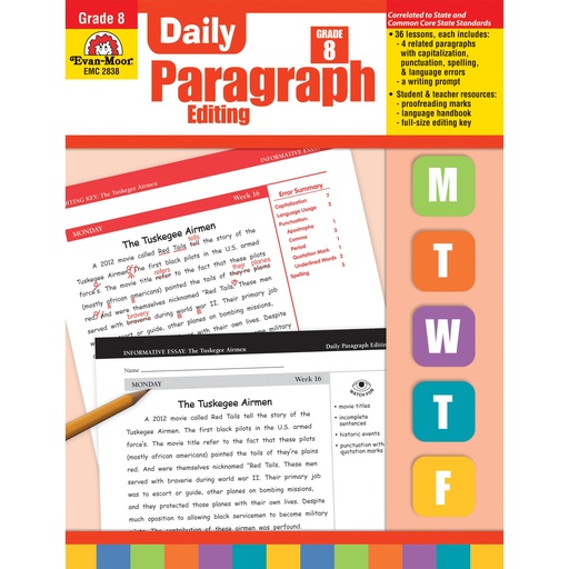 [2838 EMC] Daily Paragraph Editing Book Grade 8