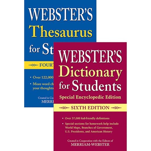 [951839 FSP] Webster's For Students Dictionary/Thesaurus Set