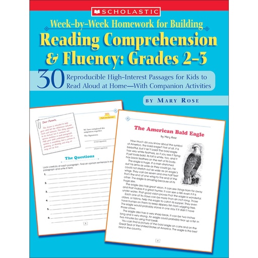 [517796 SC] Week By Week Homework for Building Reading Comprehension and Fluency Grades 2-3