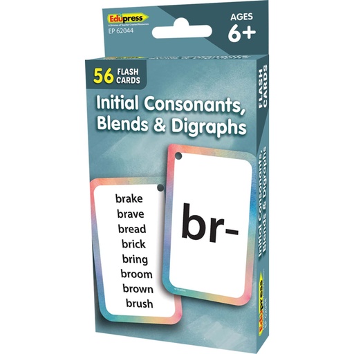 [62044 TCR] Initial Consonants, Blends & Digraphs Flash Cards