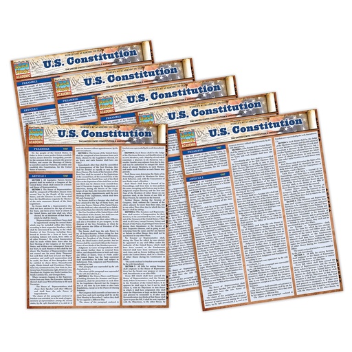 [51231 BAR] U.S. Constitution Laminated Study Guide