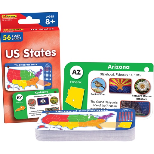 [62099 TCR] US States Flash Cards