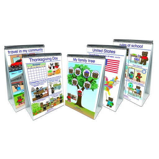 [350035 NP] Social Studies Readiness Flip Chart Set of All 5