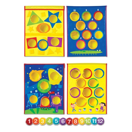 [1047 LER] Smart Toss™ Colors, Shapes & Numbers Bean Bag Tossing Game