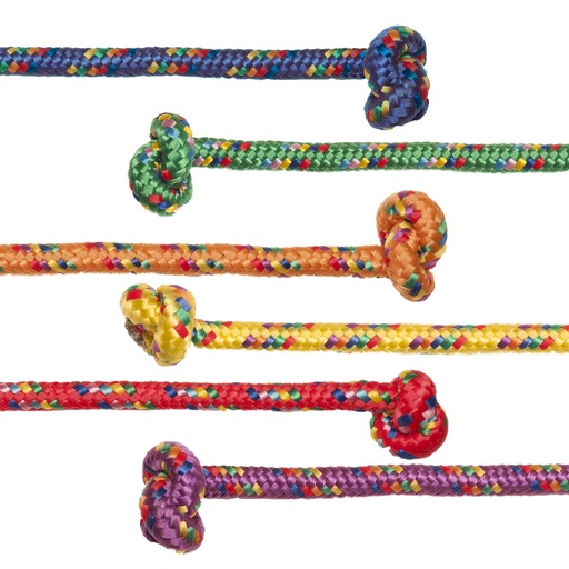 [CR8SET CHS] 8' Assorted Colors Braided Nylon Jump Ropes Pack of 6