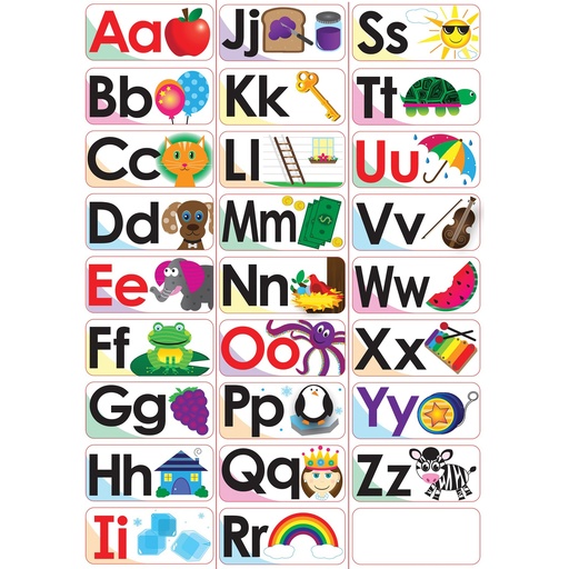 [40006 ASH] ABC Picture Words Double-Sided Magnets 27 Pieces