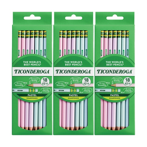 [13718-3 DIX] Sharpened Pastel Wooden Pencils 54ct