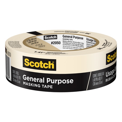 [205036AP MMM] 1.41 in x 60.1 yd General Purpose Masking Tape Roll