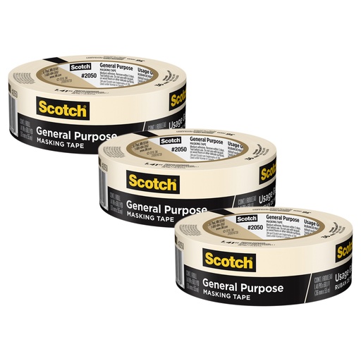 [205036AP-3 MMM] 1.41 in x 60.1 yd General Purpose Masking Tape 3 Rolls