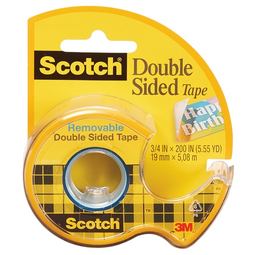 [238 MMM] 3/4" x 200" Removable Double Sided Tape