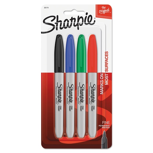 [30174PP SAN] Assorted Fine Point Permanent Markers Set of 4