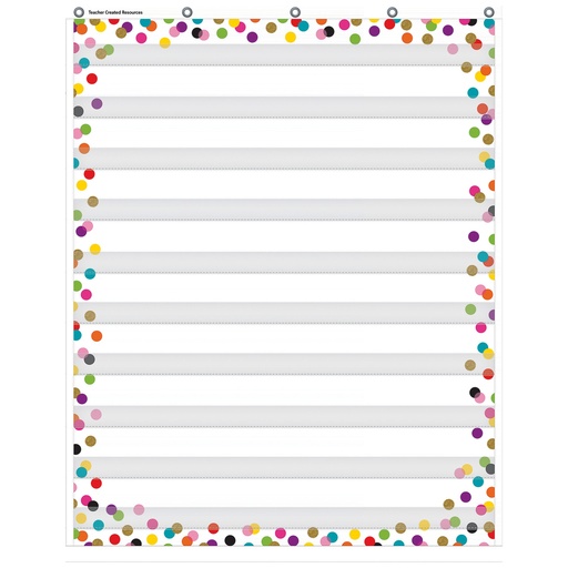 [20328 TCR] Confetti 10 Pocket Chart
