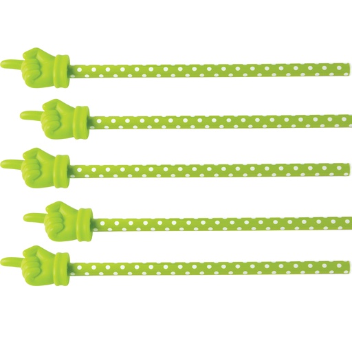 [20679-5 TCR] Lime Polka Dots Hand Pointer Pack of 5