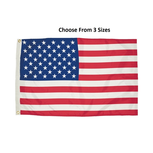 [VARIANT77] Durawavez Nylon Outdoor U.S. Flag with Heading & Grommets