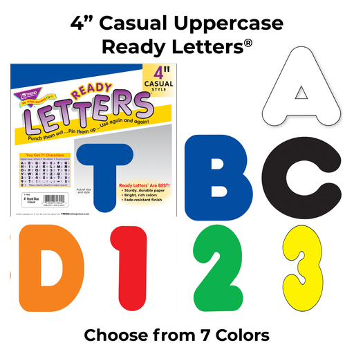 [1567 T] 4" Casual Uppercase Ready Letters®