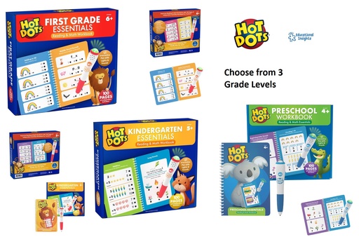 [VARIANT103] Hot Dots® Essentials Reading & Math Workbook
