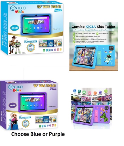 [VARIANT109] K103-A 10-Inch Kids 64GB HD Tablet