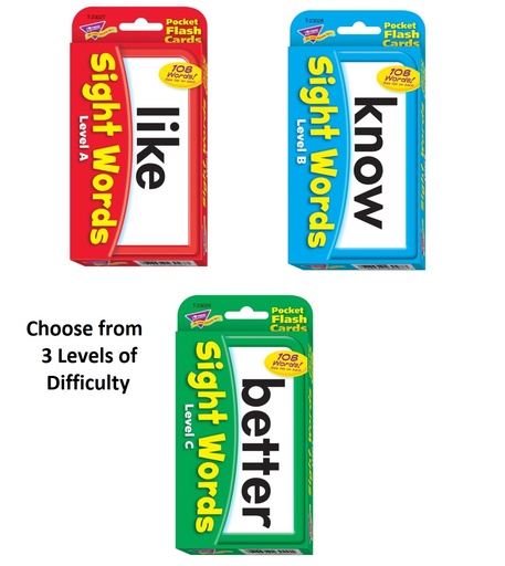 [VARIANT196] Sight Words Pocket Flash Cards