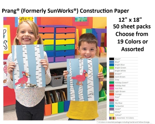 [PRANG12X18 PAC] Prang Sunworks 12x18 Construction Paper 50ct Pack