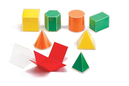 [1019 ESP] Exceptional™ Folding Geometric Shapes Set,~3" each shape, Set of 8 