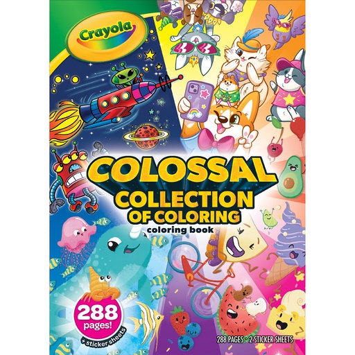 [040845 BIN] Colossal Collection of Coloring Book with Sticker Sheets