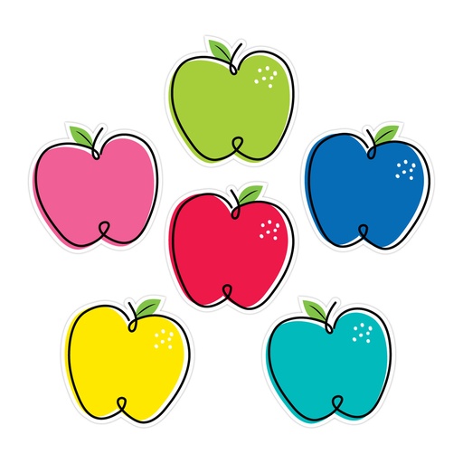 [10420 CTP] Core Décor 6" Doodle Apples Designer Cut-Outs