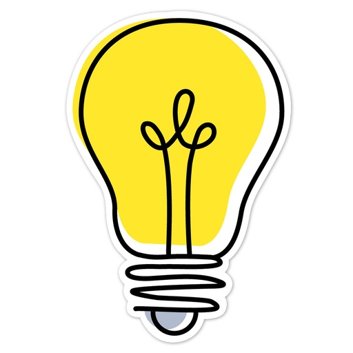 [10591 CTP] Core Décor 6'" Doodle Lightbulb Designer Cut-Outs